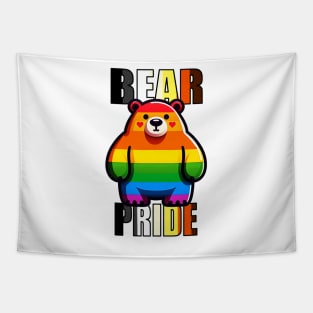 LGBTQIA+ Bear Pride Rainbow Tapestry