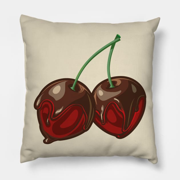 National Chocolate Covered Cherry Day – January Pillow by irfankokabi