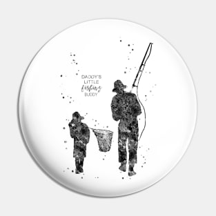 Father and son fishing Pin