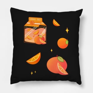 Orange Juice Box Pillow