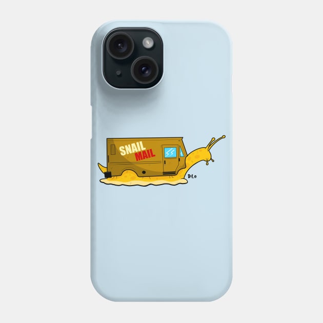 Snail mail funny saying postal carrier Phone Case by DiLoDraws