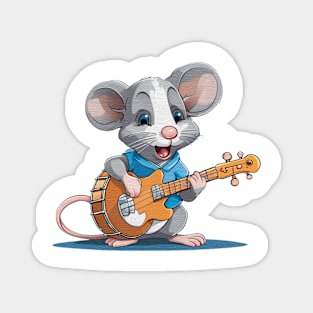 mouse playing a guitars Magnet