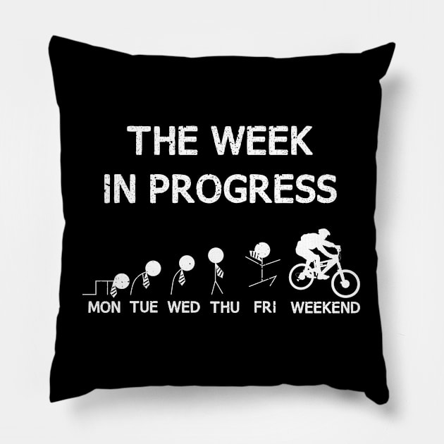 Mountain Bike Evolution Pillow by tobzz