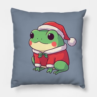 Cute Christmas Frog Santa Pillow