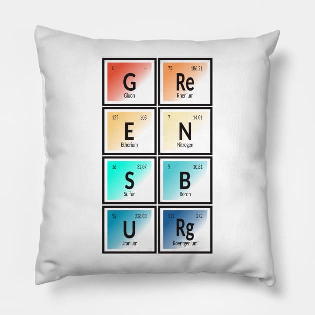 Greensburg City  | Periodic Table Pillow by Maozva-DSGN