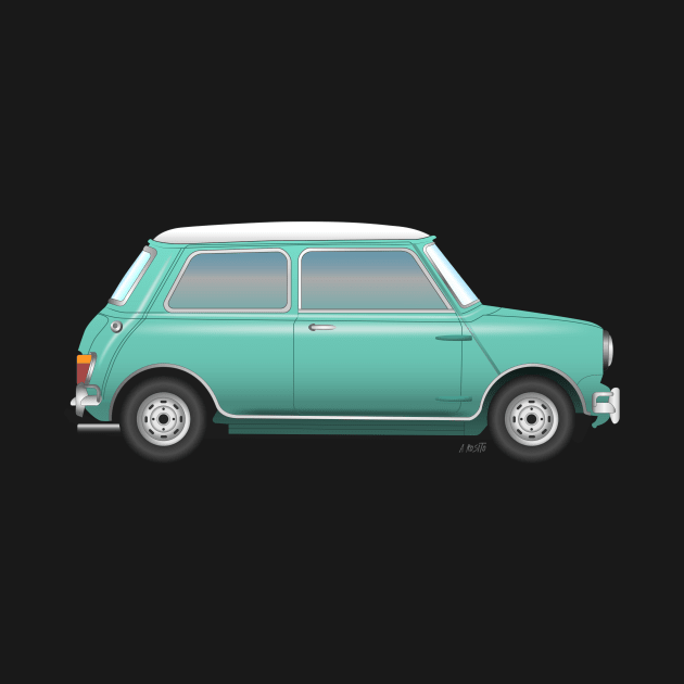 Morris Mini Illustration by Burro Wheel