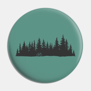 Cycling Pine Tree Forest Pin