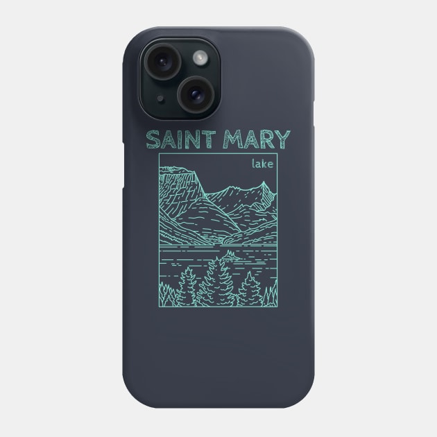 Saint Mary Lake Phone Case by soulfulprintss8