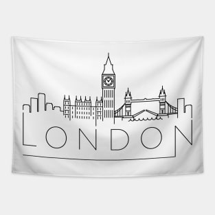 London Minimal Skyline Tapestry