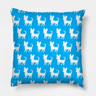 Chihuahua silhouette print (large) turquoise Pillow