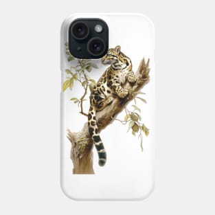 Spotted Elegance: The Clouded Leopard Phone Case