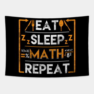 Eat sleep math repeat Tapestry