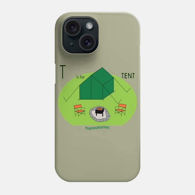 T is for TENT Phone Case by mygrandmatime