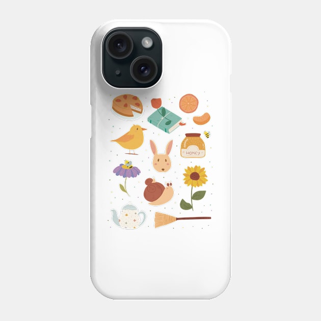 Spring days elements Phone Case by Akikodraws