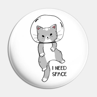 I need space, cute cat in helmet astronaut in galaxy space Pin