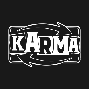 Karma Cool Yoga Saying Destiny Balance Justice Spirituality T-Shirt