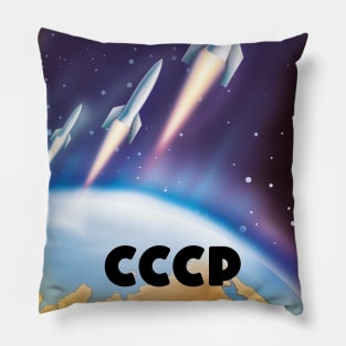 CCCP Soviet Russia Space Art Pillow