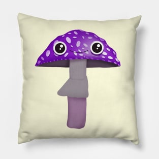 Purple Kawaii Mushroom Pillow