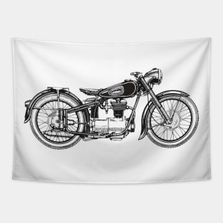 Retro Vintage Motorcycle I love my Motorcycle Tapestry
