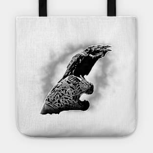 Raven on a Drakkar Tote