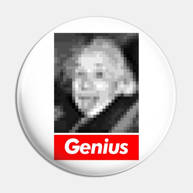 Einstein   Genius Pixelart Design Pin by DankFutura