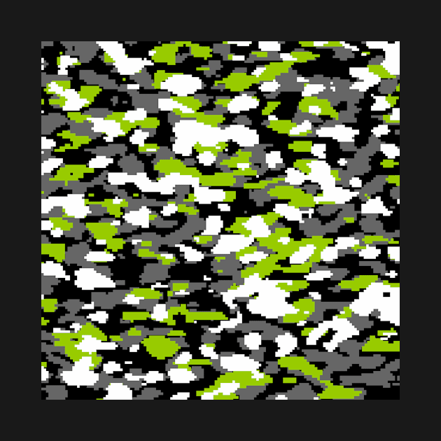 Green Camo pattern digital Camouflage by Tshirtstory