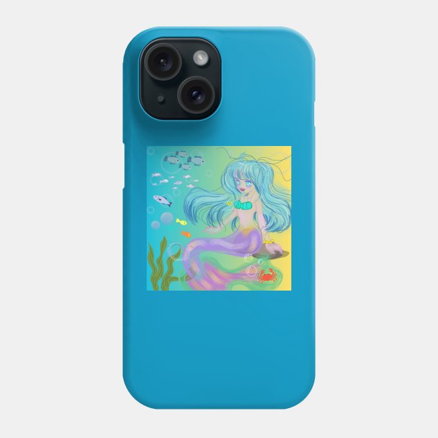 Anime Japanese cartoon style,mermaid Phone Case by Artiststore1983 