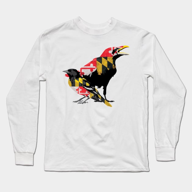 polliadesign Maryland Flag Long Sleeve T-Shirt