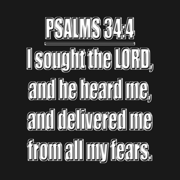 Psalm 34:4 by Holy Bible Verses