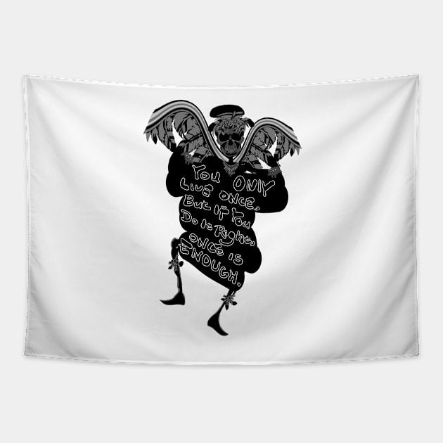 YOLO SKULL Tapestry by CindyS