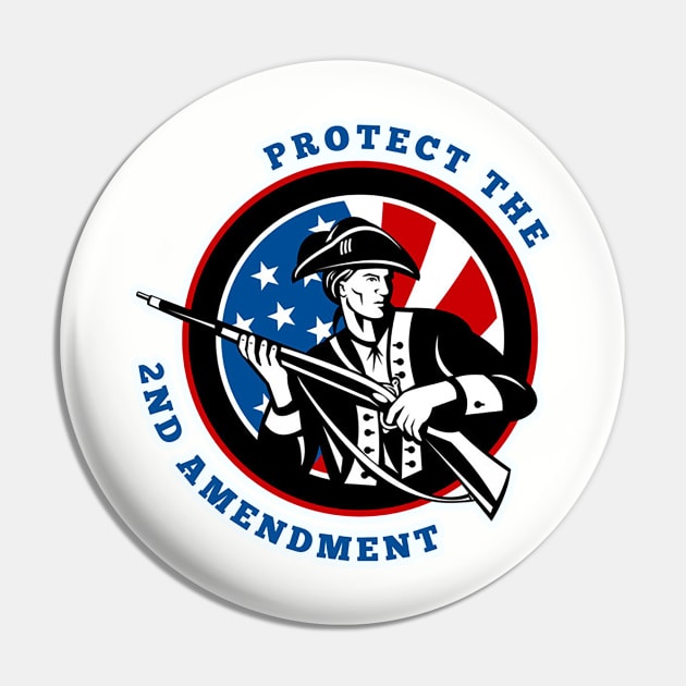 Protect Gun Rights - 2nd Amendment Pin by  The best hard hat stickers 