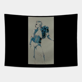 Tillie Dies Fashion Illustration Tapestry