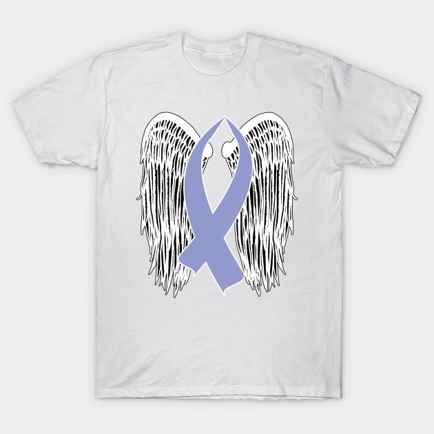 Discover Winged Awareness Ribbon (Periwinkle) - Awareness Ribbon - T-Shirt