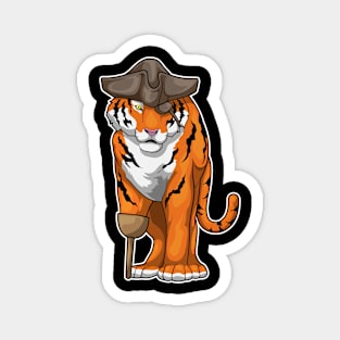 Tiger Pirate Wooden leg Eye patch Magnet