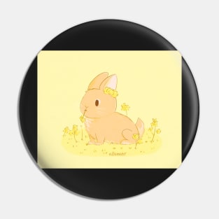 Bunny Destroyer of Flowers Pin