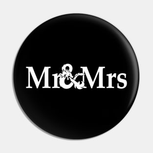 Dungeons and Dragons Wedding Mr & Mrs White Pin