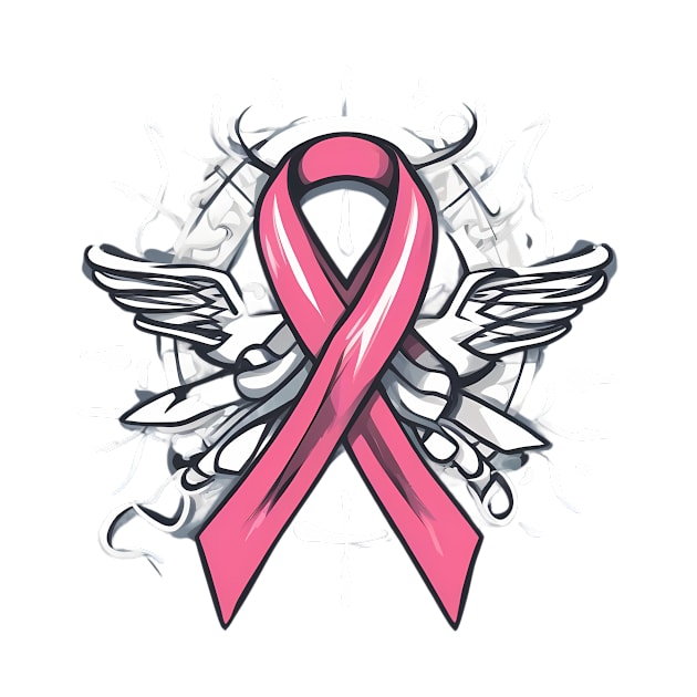 Cancer Ribbon Honoring the Chemo Nurses by trubble