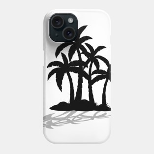 Minimal Black Palm Tree Design Phone Case