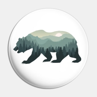 mountain bear Pin