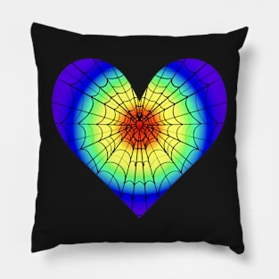 Spider Web Heart V23 Pillow