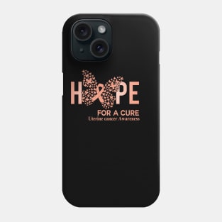 Hope For A Cure Butterfly Gift Uterine cancer 2 Phone Case