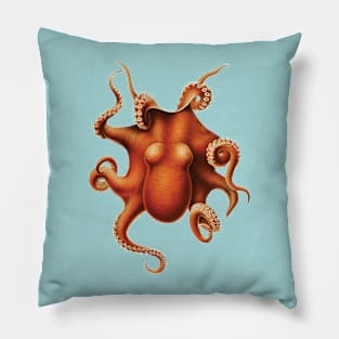 Octopus (Vintage Illustration) Pillow