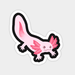 Pink Axolotl Magnet