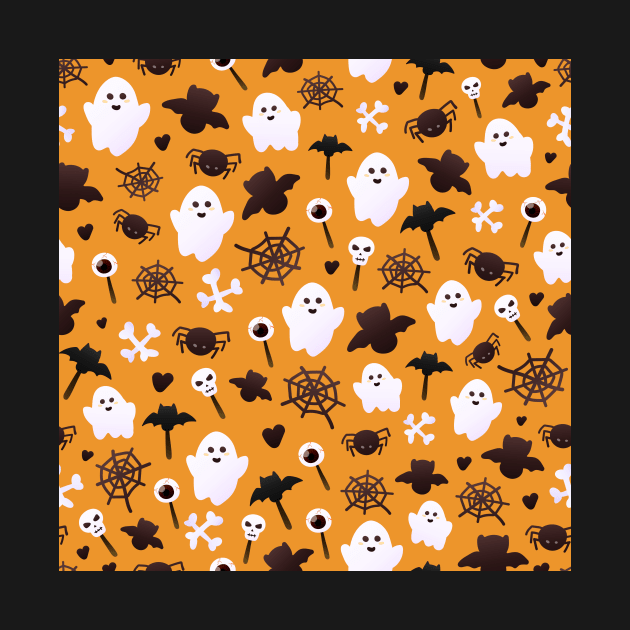 ghost pattern for halloween by Lozovytska