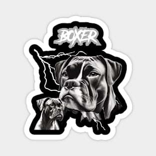 Boxer Heavy Metal Dog Lover Magnet