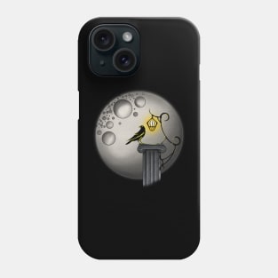 Crow and Moon - Yellow Phone Case