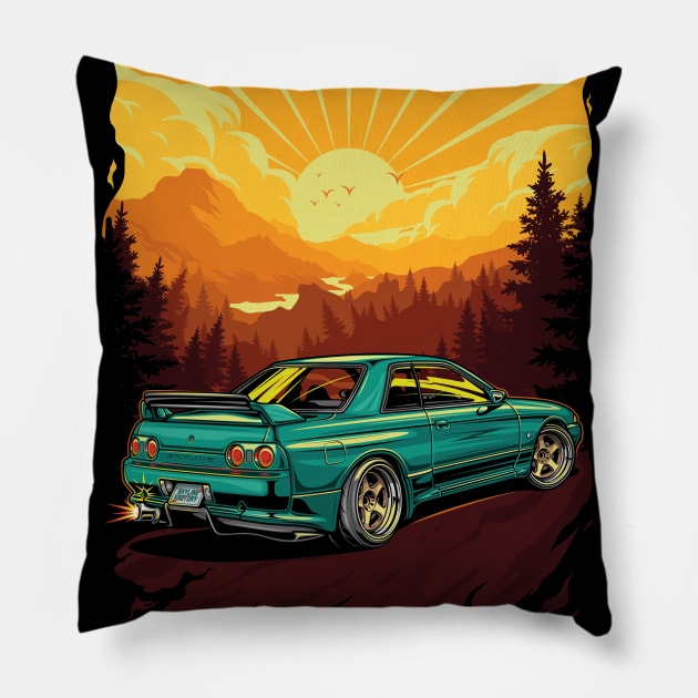 Nissan GTR R32 Pillow by racingfactory