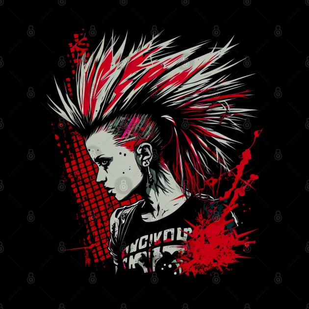 Punk rock Girl by Allbestshirts