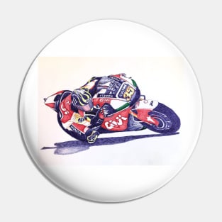 Ballpoint Sketching MotoGP Team No 35 Cal Crutchlow Pin