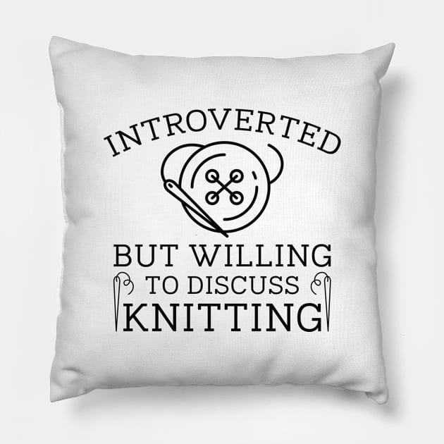 Introverted Knitting Pillow by LuckyFoxDesigns